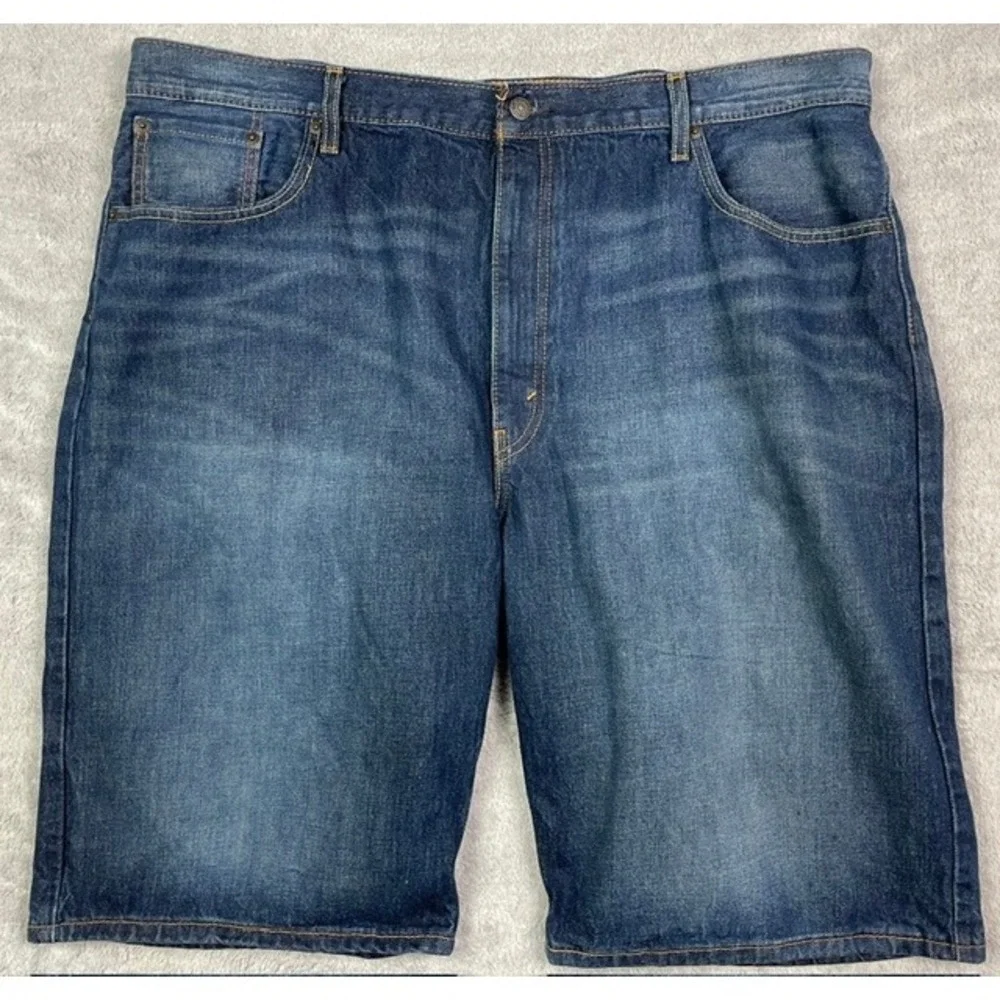 Levi's 569 Loose Straight Denim Shorts Men Size 42 Blue Medium Wash Jean Shorts